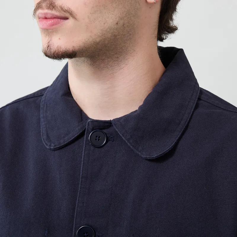 Far Afield Station Jacket Navy Panama Twill-3