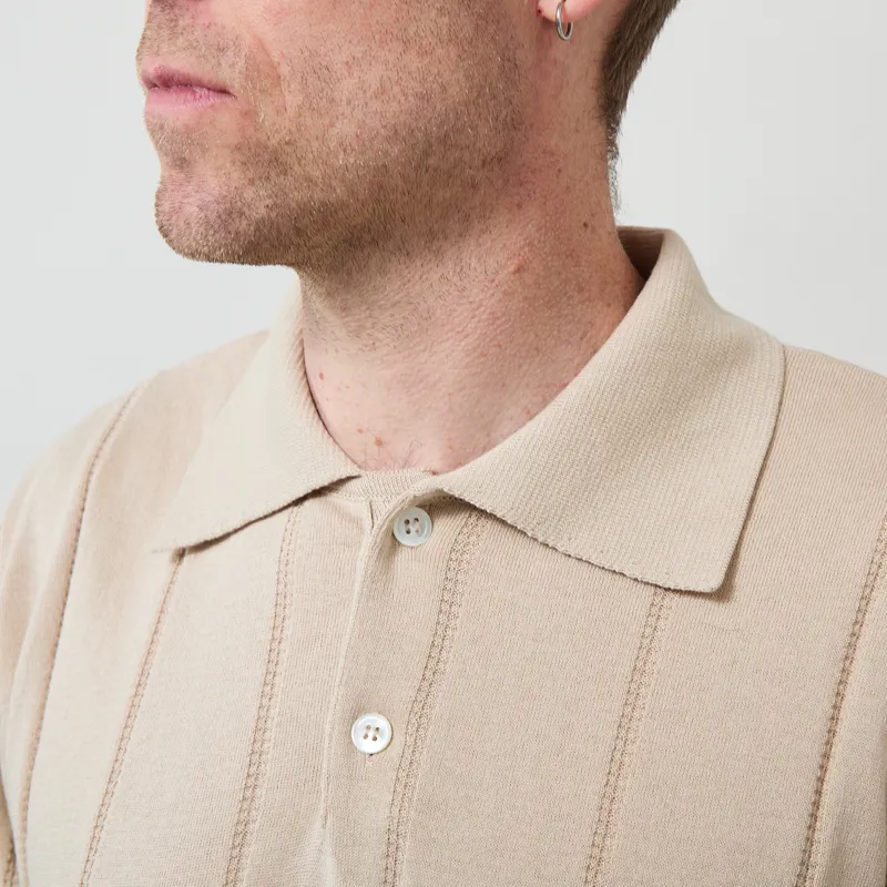 Far Afield Jacobs Knitted Polo Sand-3