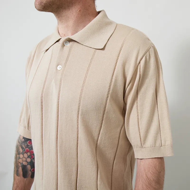 Far Afield Jacobs Knitted Polo Sand-6