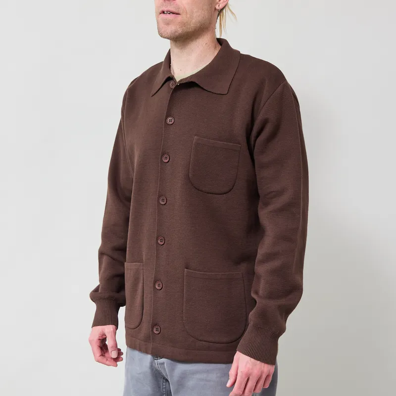 Far Afield Station Cardigan Brown-1