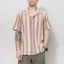 Far Afield Selleck Slub Stripe Shirt Sand Red