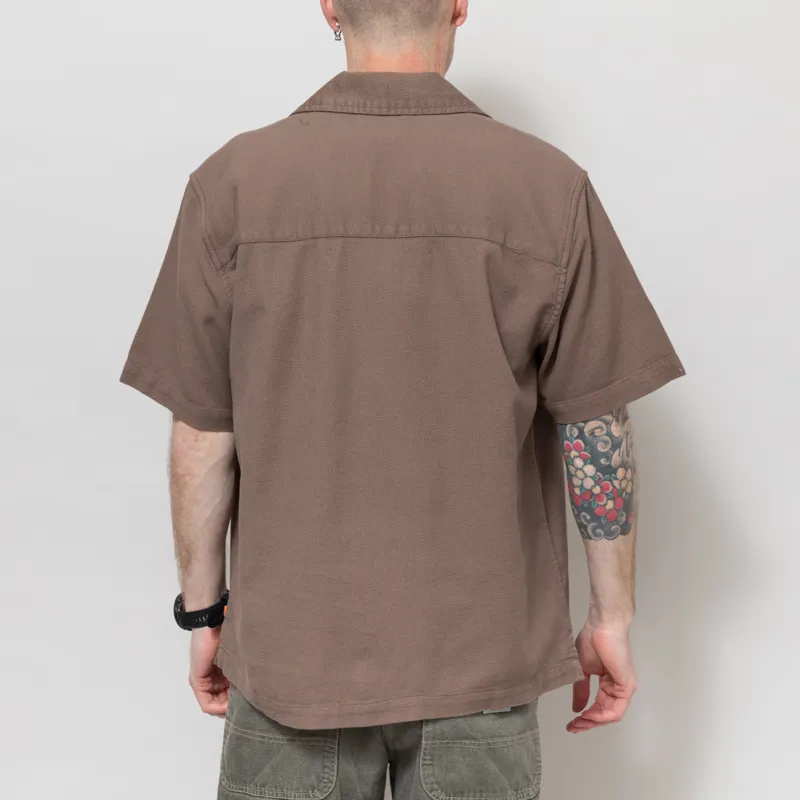 Far Afield Busey Micro Dobby Shirt Brown-2