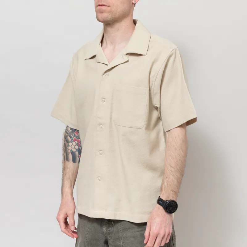 Far Afield Busey Micro Dobby Shirt Sand-1