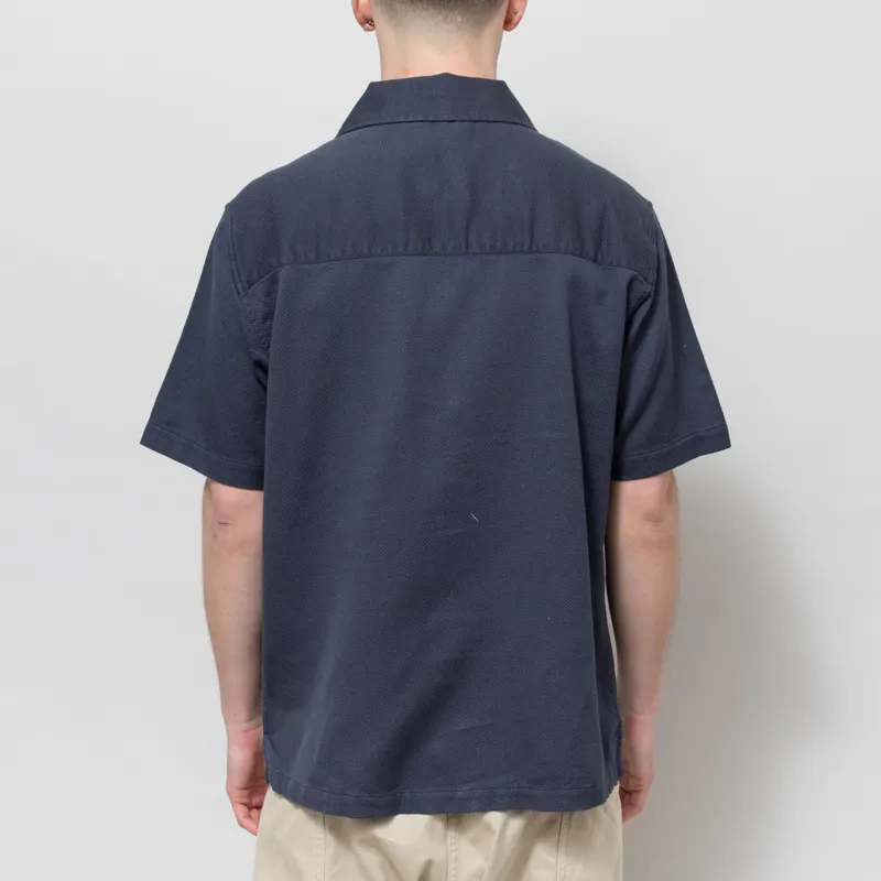Far Afield Busey Micro Dobby Shirt Navy-2