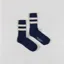 Far Afield Simple Stripe Socks Blue