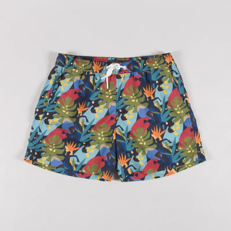 Far Afield Printed Swimshorts Abstract Foliage