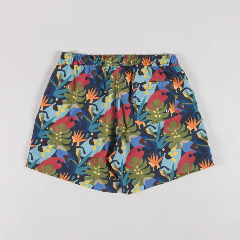 Far Afield Printed Swimshorts Abstract Foliage-1