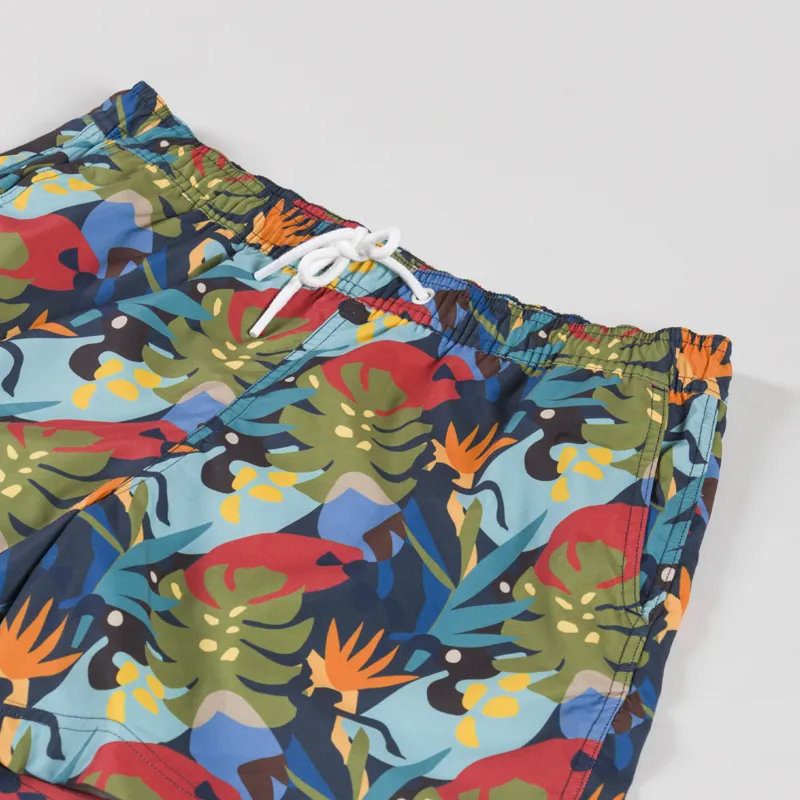 Far Afield Printed Swimshorts Abstract Foliage-2
