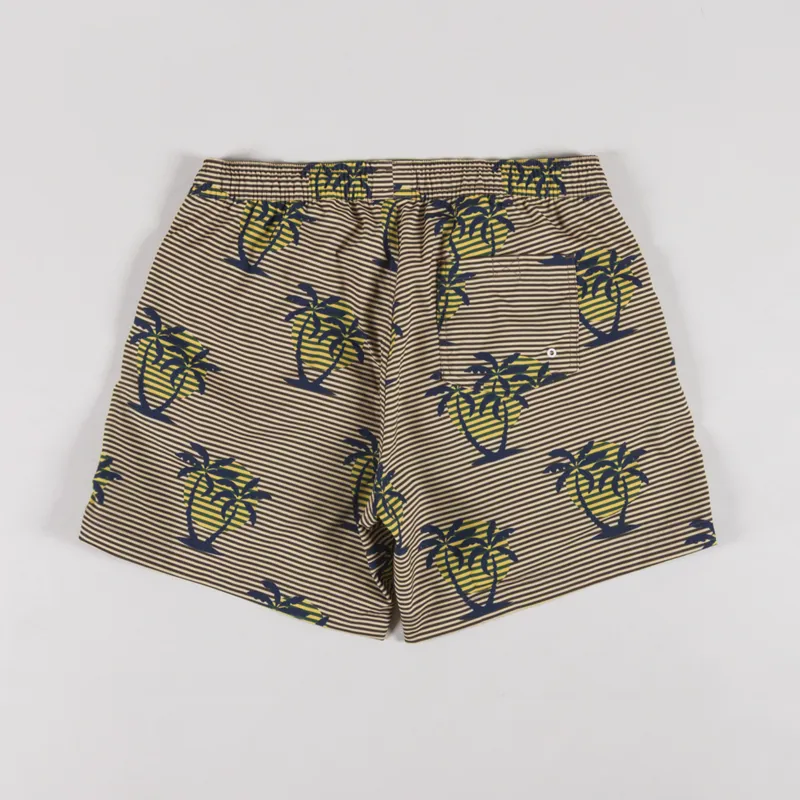 Far Afield Printed Swimshorts Golden Palms Stripe-1