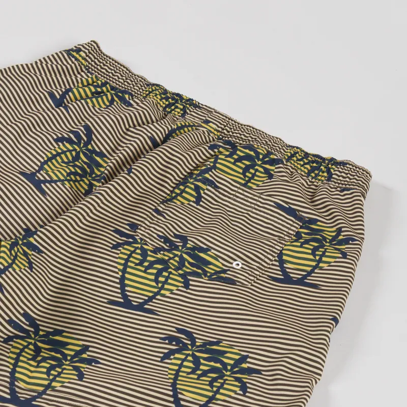 Far Afield Printed Swimshorts Golden Palms Stripe-3