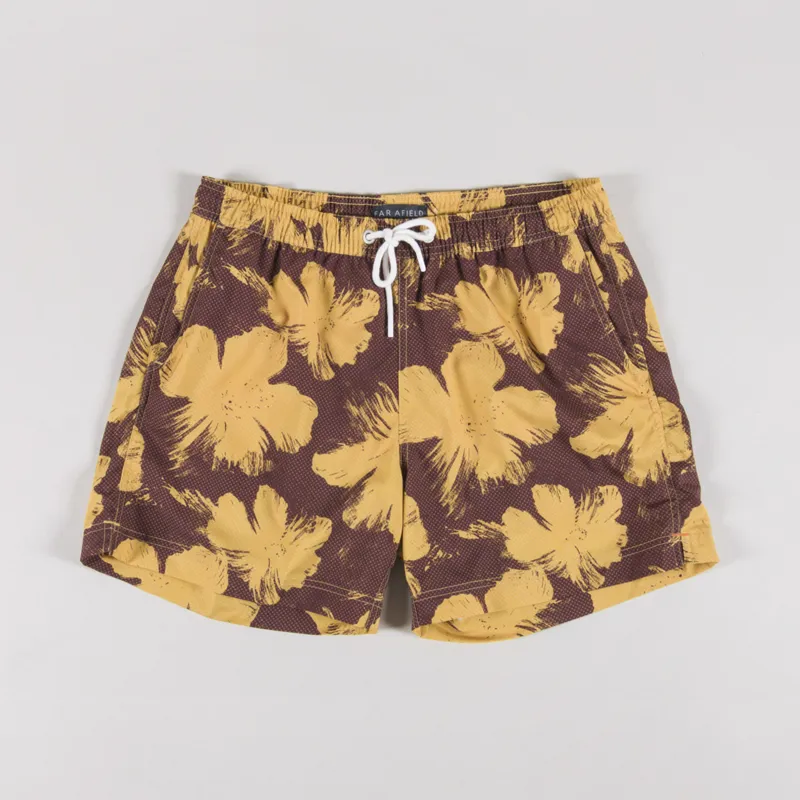 Far Afield Printed Swimshorts Pixel Floral