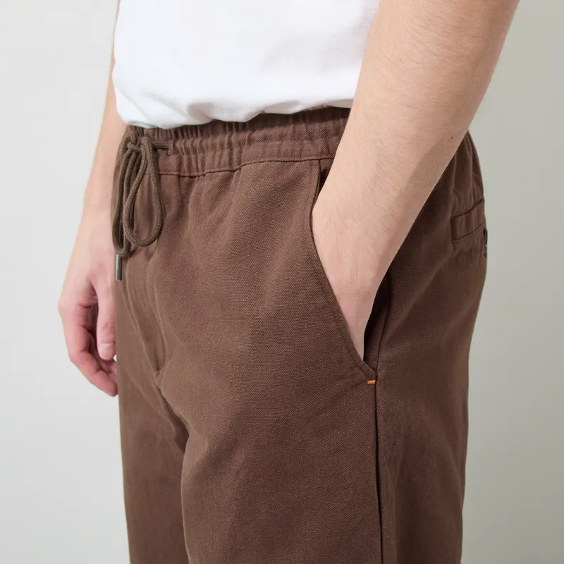 Far Afield House Trouser Brown Panama Twill-5