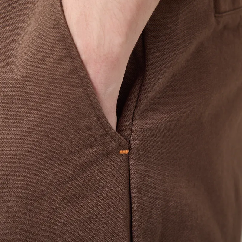 Far Afield House Trouser Brown Panama Twill-6