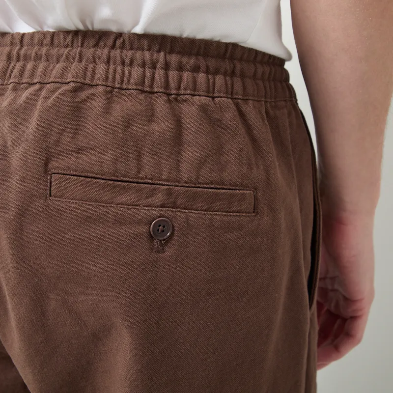 Far Afield House Trouser Brown Panama Twill-7