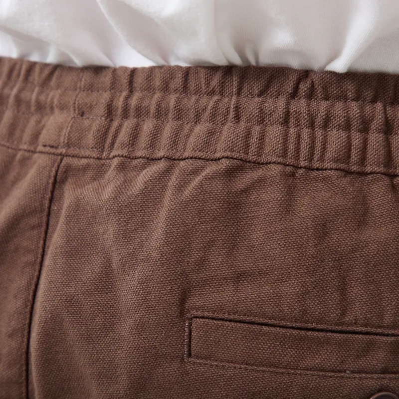 Far Afield House Trouser Brown Panama Twill-8