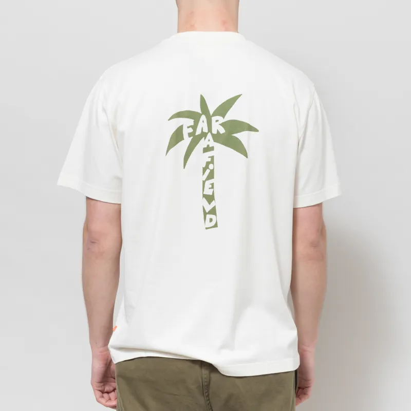 Far Afield Palm Logo T Shirt White-2