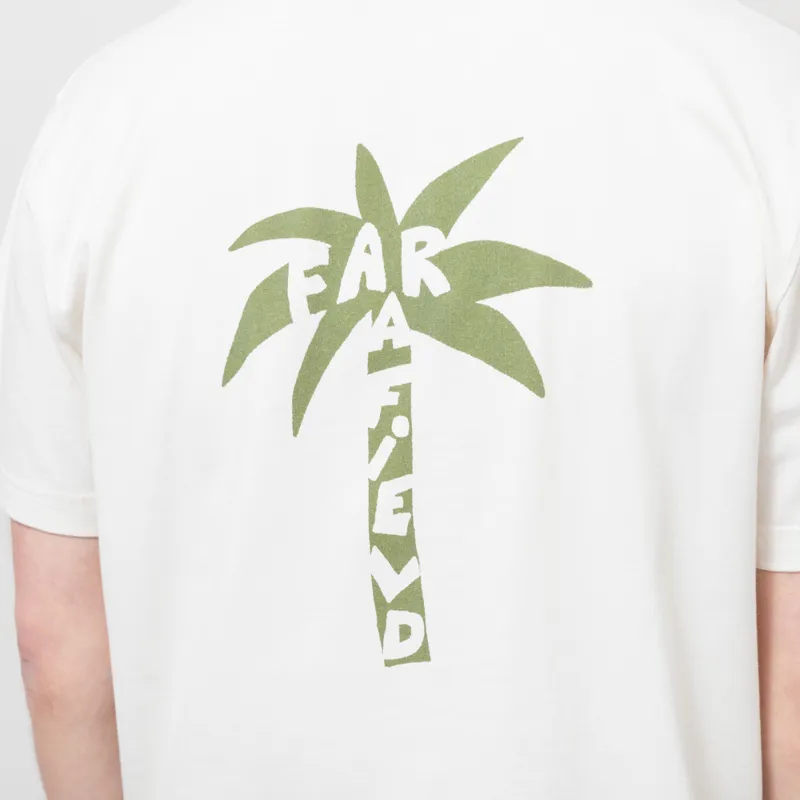 Far Afield Palm Logo T Shirt White-5