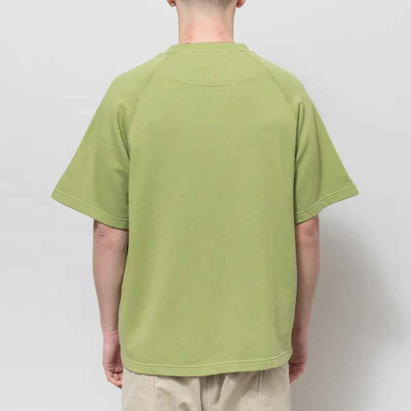 Far Afield Edmund T Shirt Green Garment Dyed-2