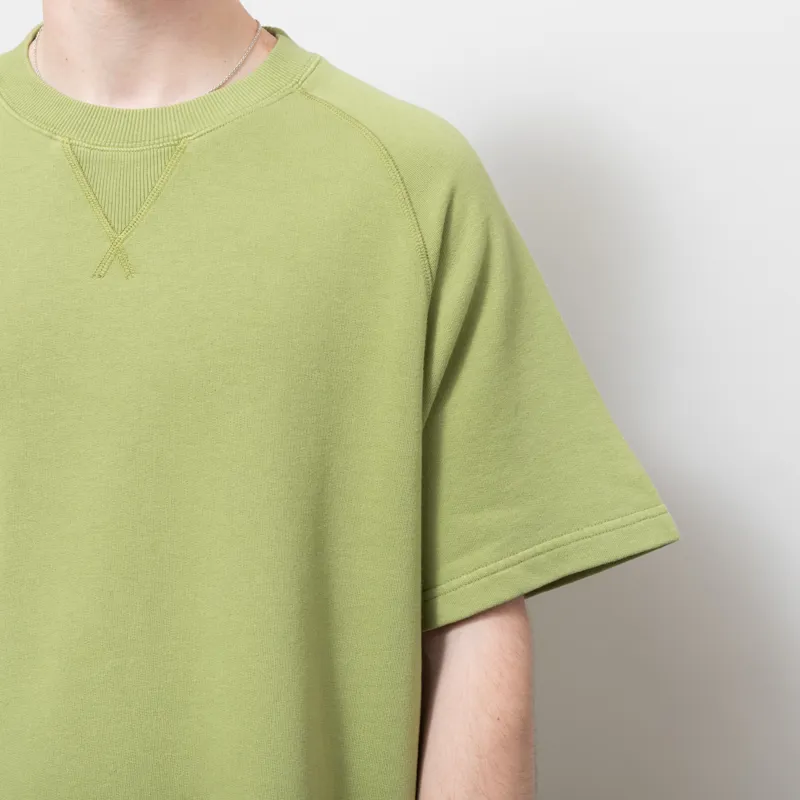 Far Afield Edmund T Shirt Green Garment Dyed-5