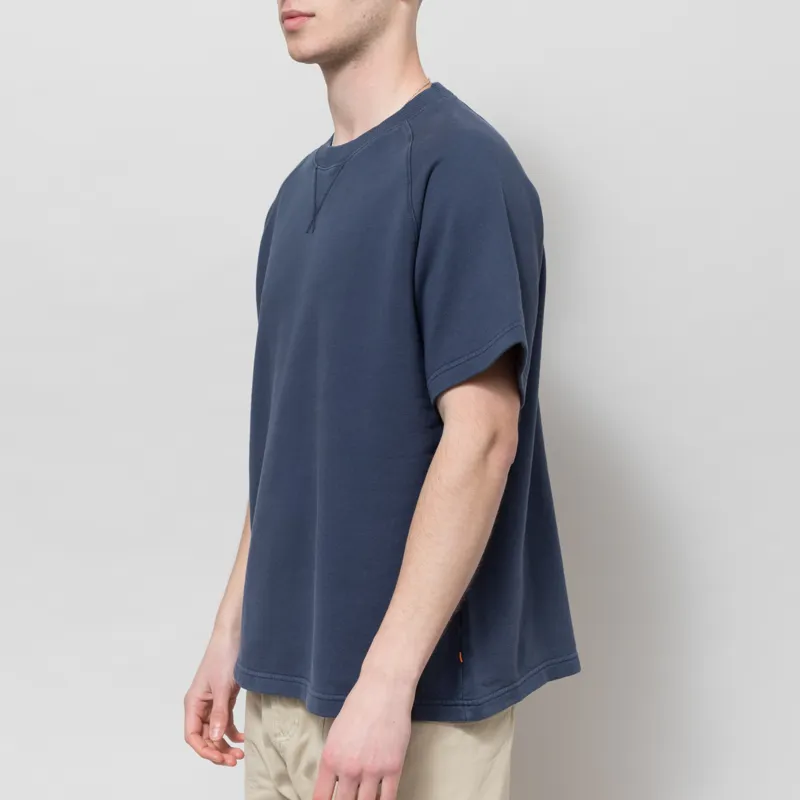 Far Afield Edmund T Shirt Blue Garment Dyed-1