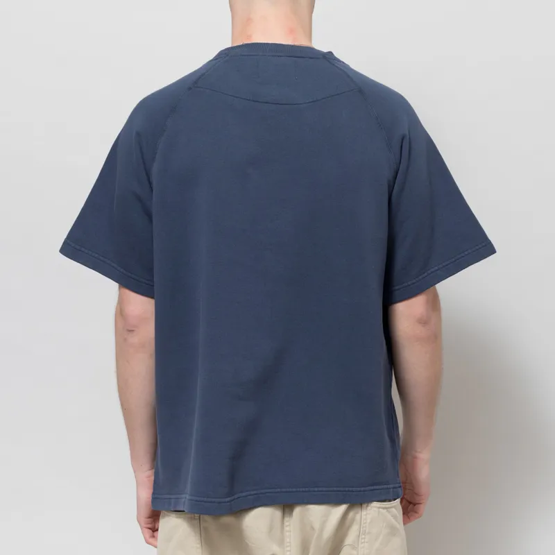 Far Afield Edmund T Shirt Blue Garment Dyed-2