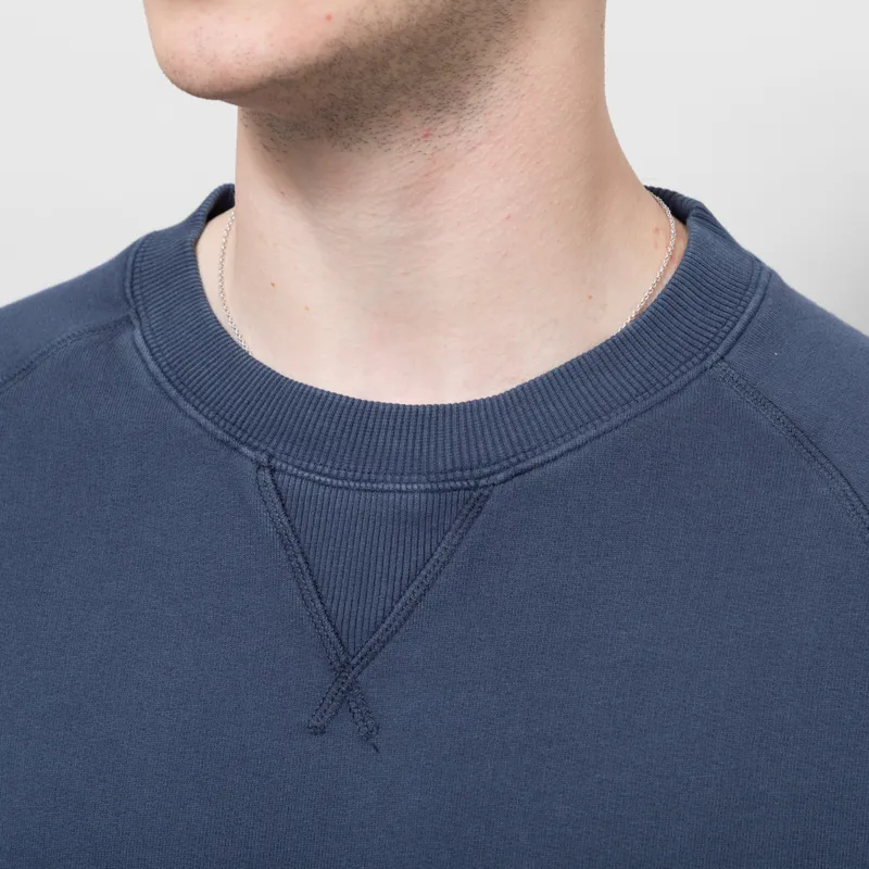 Far Afield Edmund T Shirt Blue Garment Dyed-4