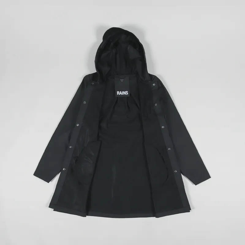 Rains Womens A-line Jacket Black-5