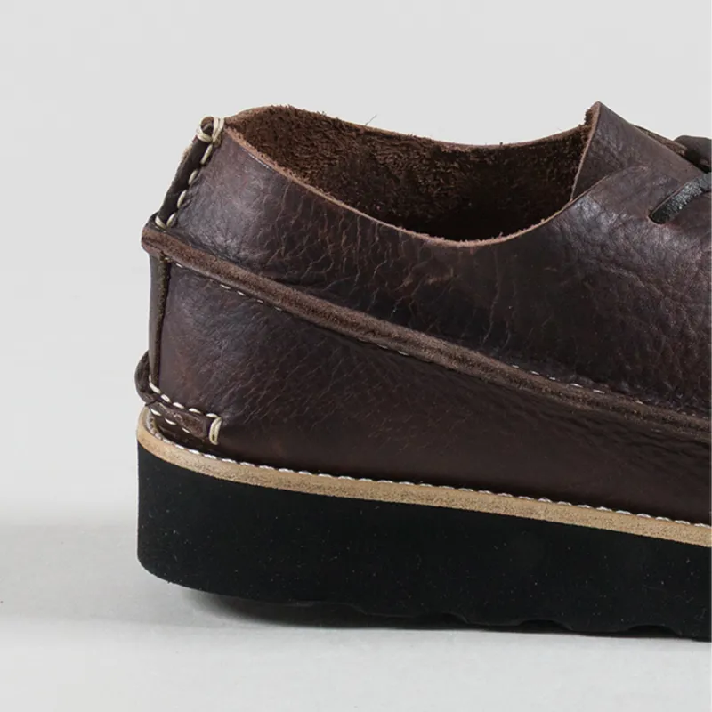 Zardus Alves II Leather Shoes Dark Brown-4