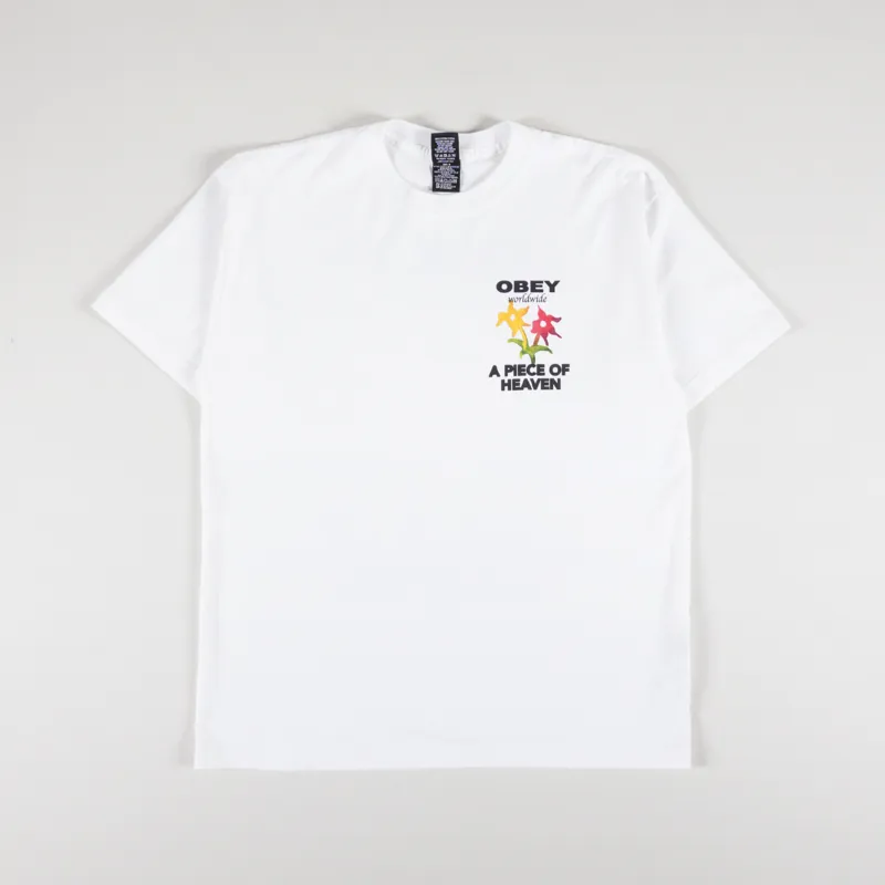 Obey A Piece Of Heaven T Shirt White-1