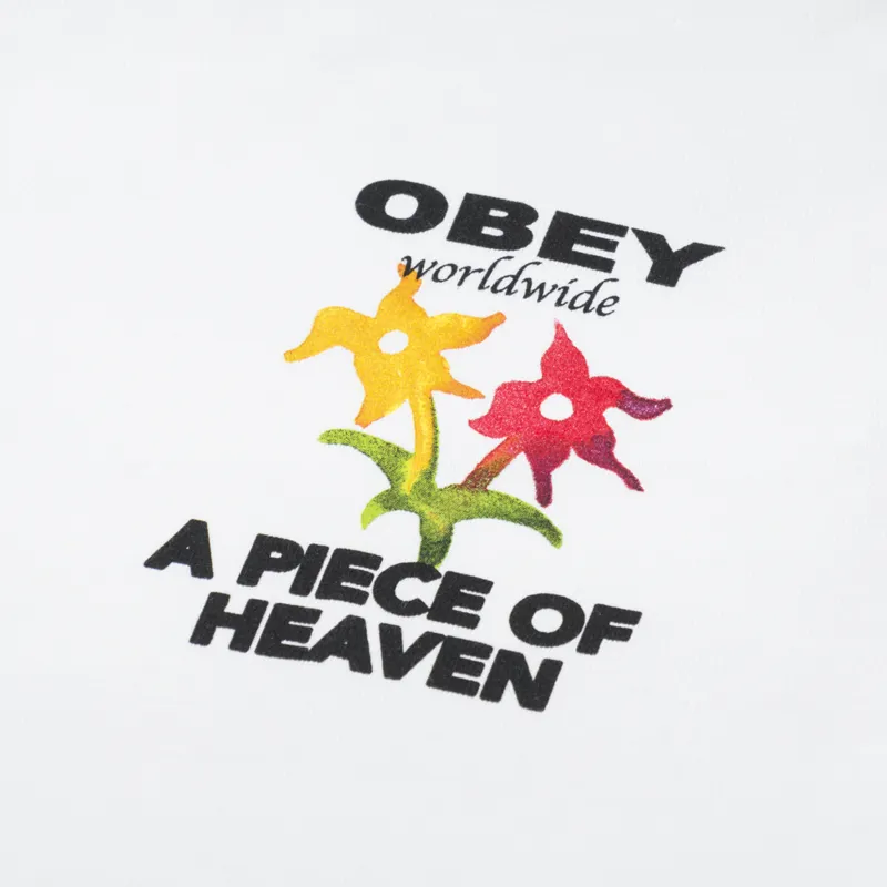 Obey A Piece Of Heaven T Shirt White-5