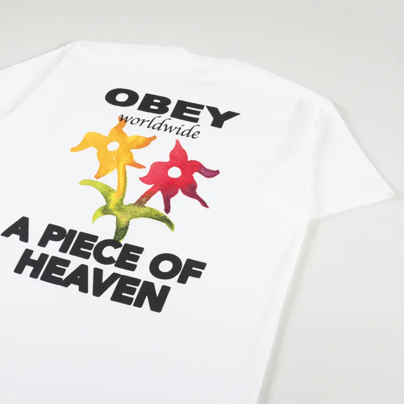 Obey A Piece Of Heaven T Shirt White-2
