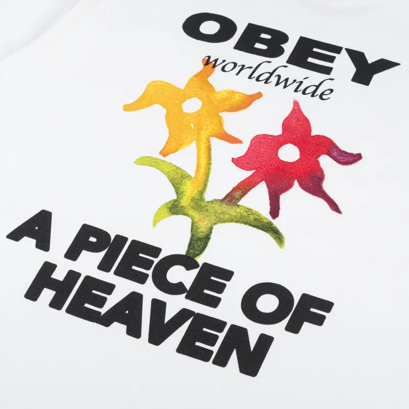 Obey A Piece Of Heaven T Shirt White-4