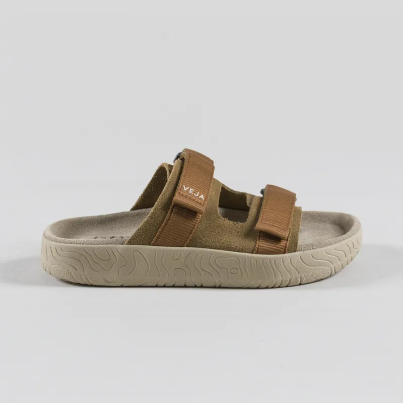 Veja Womens Arpoador Suede Sandals Tent Cognac-2