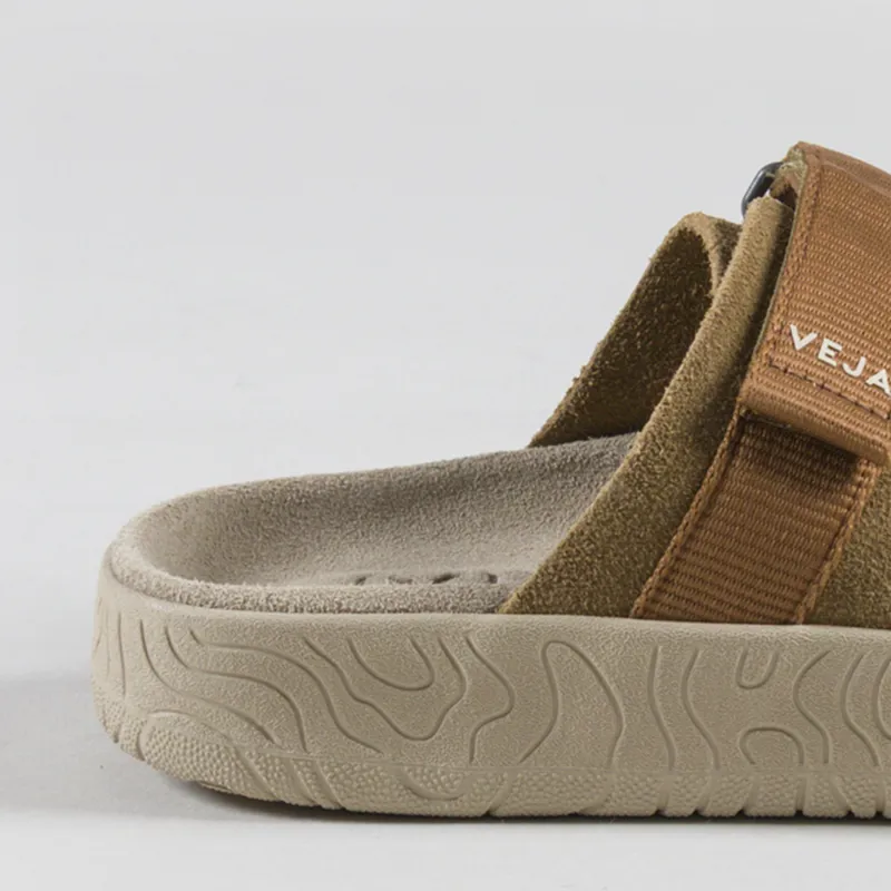 Veja Womens Arpoador Suede Sandals Tent Cognac-4