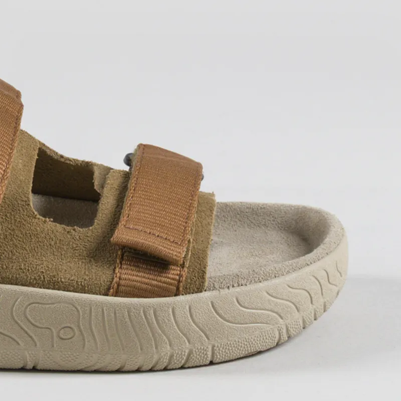 Veja Womens Arpoador Suede Sandals Tent Cognac-5