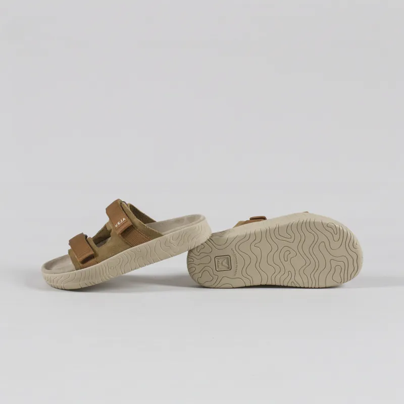 Veja Womens Arpoador Suede Sandals Tent Cognac-3