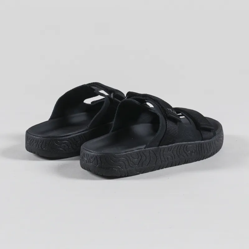 Veja Womens Arpoador Suede Sandals Full Black-1