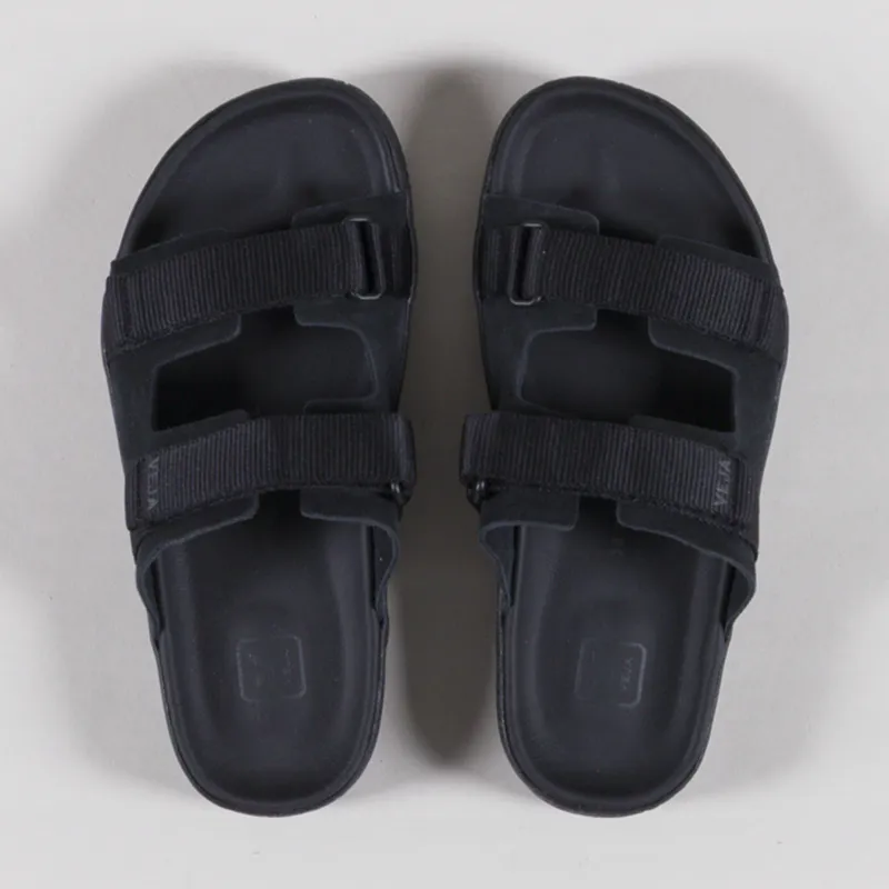 Veja Womens Arpoador Suede Sandals Full Black-6