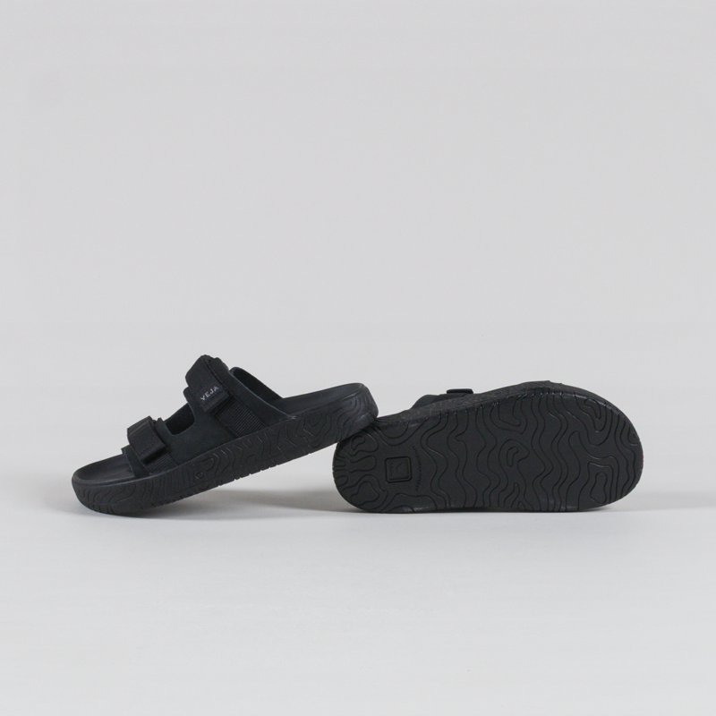 Veja Arpoador Suede Sandals Full Black-3