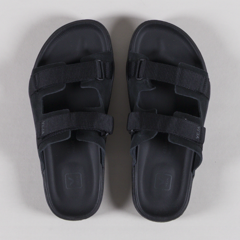 Veja Arpoador Suede Sandals Full Black-6