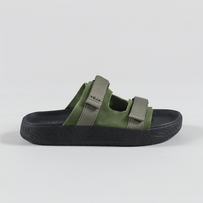 Veja Arpoador Suede Sandals Militar Khaki Black-2