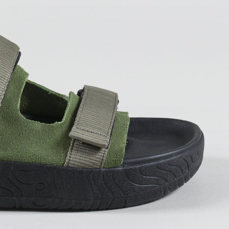 Veja Arpoador Suede Sandals Militar Khaki Black-5