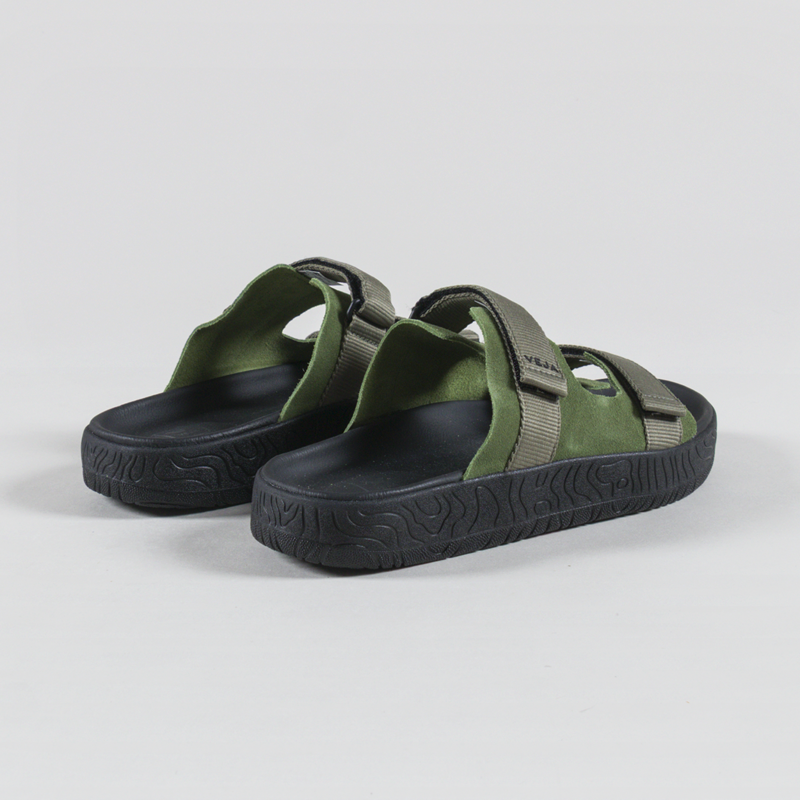 Veja Arpoador Suede Sandals Militar Khaki Black-1