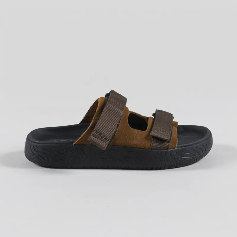 Veja Womens Arpoador Suede Sandals Cognac Eagle Black-2