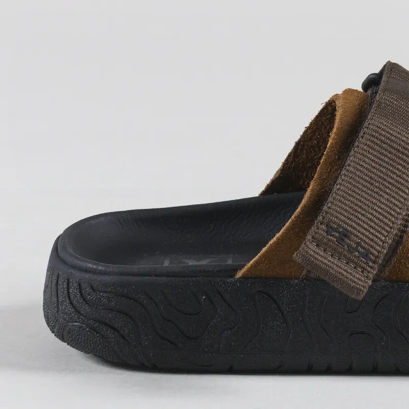 Veja Womens Arpoador Suede Sandals Cognac Eagle Black-4