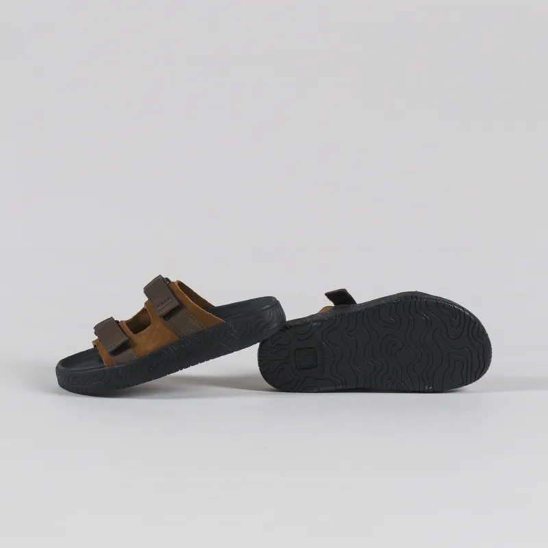 Veja Womens Arpoador Suede Sandals Cognac Eagle Black-3