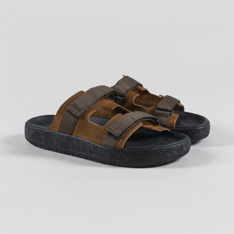 Veja Arpoador Suede Sandals Cognac Eagle Black