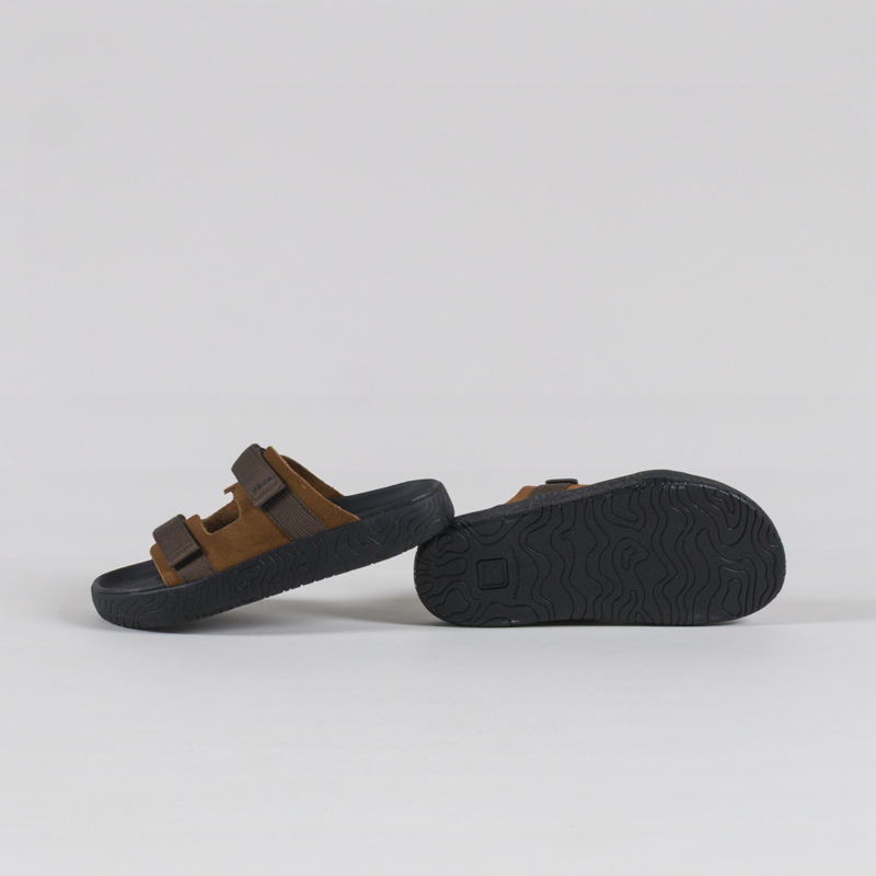 Veja Arpoador Suede Sandals Cognac Eagle Black-3