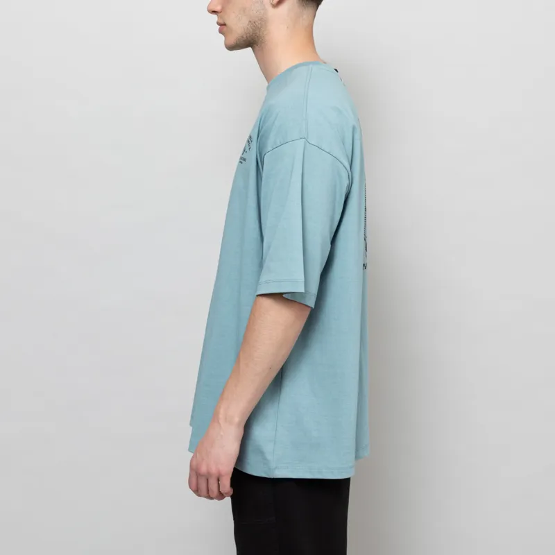 Kaotiko Lucys Pizza T Shirt Steel-3