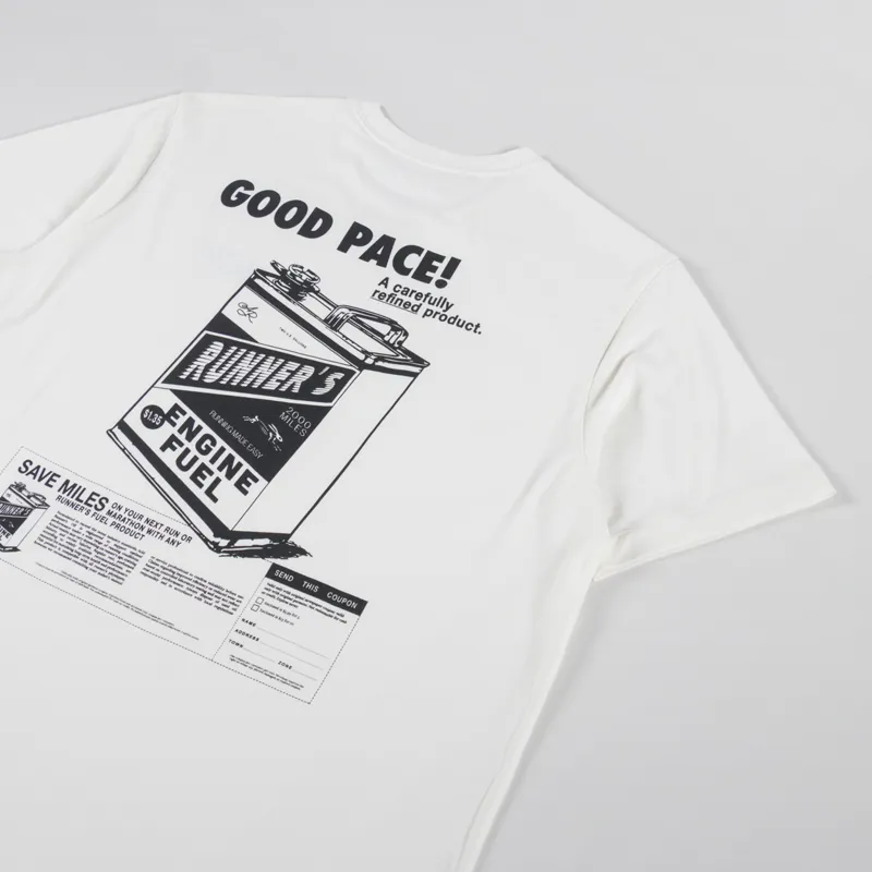 Acid Running Good Pace T Shirt Bone-2